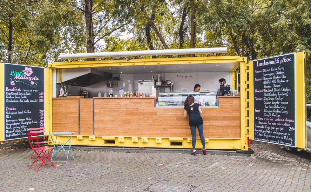 thiết kế cafe container loại 20 feet
